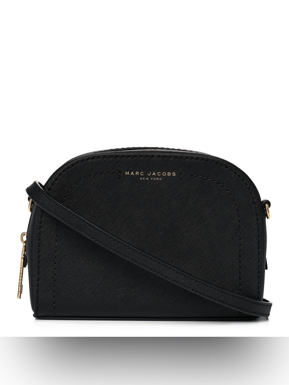Marc Jacobs Saffiano Leather Crossbody Bag Black 8”x6”
(Sep 026)